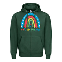 Sports Green Autism Mama Zipper Hoodie - artisFamous