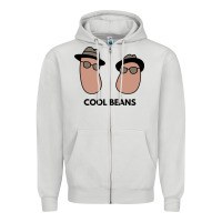 Dove Grey cool beans Zipper Hoodie - artisFamous