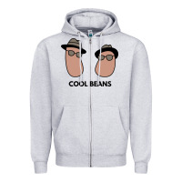 Heather Grey cool beans Zipper Hoodie - artisFamous