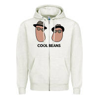 Oatmeal Heather cool beans Zipper Hoodie - artisFamous
