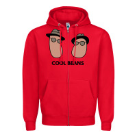Red cool beans Zipper Hoodie - artisFamous