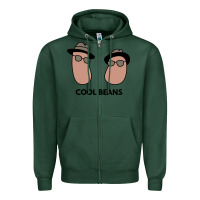 Sports Green cool beans Zipper Hoodie - artisFamous
