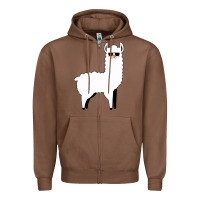 Chestnut llama Zipper Hoodie - artisFamous