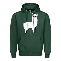 Sports Green llama Zipper Hoodie - artisFamous