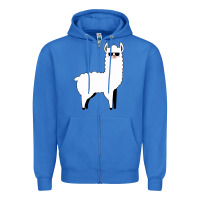 True Royal llama Zipper Hoodie - artisFamous