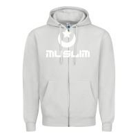 Dove Grey muslim Zipper Hoodie - artisFamous