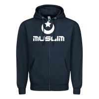 Navy muslim Zipper Hoodie - artisFamous