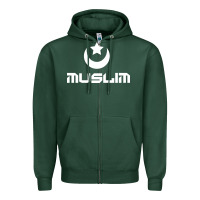Sports Green muslim Zipper Hoodie - artisFamous