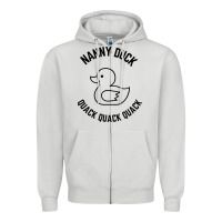 Dove Grey nanny duck quack quack quack Zipper Hoodie - artisFamous