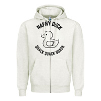 Oatmeal Heather nanny duck quack quack quack Zipper Hoodie - artisFamous