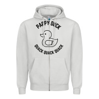 Dove Grey pappy duck quack quack quack Zipper Hoodie - artisFamous