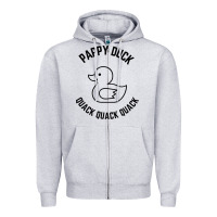 Heather Grey pappy duck quack quack quack Zipper Hoodie - artisFamous