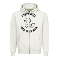 Oatmeal Heather pappy duck quack quack quack Zipper Hoodie - artisFamous