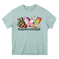 Arona Peace love teach Heavy Core Tee - CowGirlArtShop