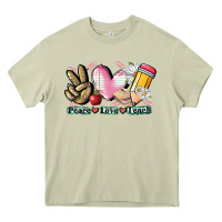 Peace Love Teach Heavy Core Tee | Teevron