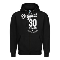 Black 30 Year Old Gift | 30th Birthday Gift Ideas - Mens and Womens Zipper Hoodie - artisFamous