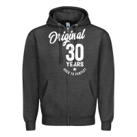 Charcoal Heather 30 Year Old Gift | 30th Birthday Gift Ideas - Mens and Womens Zipper Hoodie - artisFamous