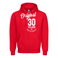 Red 30 Year Old Gift | 30th Birthday Gift Ideas - Mens and Womens Zipper Hoodie - artisFamous