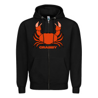 Black crabby Zipper Hoodie - artisFamous