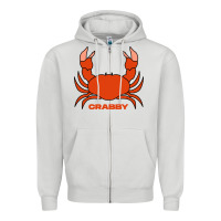 Dove Grey crabby Zipper Hoodie - artisFamous