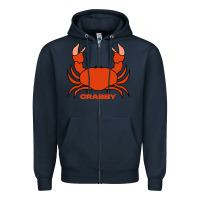 Navy crabby Zipper Hoodie - artisFamous