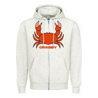 Oatmeal Heather crabby Zipper Hoodie - artisFamous