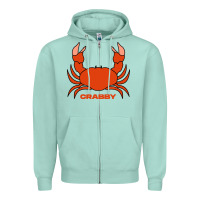 Seafoam crabby Zipper Hoodie - artisFamous