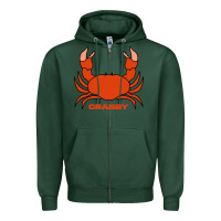 Sports Green crabby Zipper Hoodie - artisFamous
