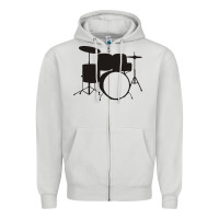 Dove Grey drums drummer Zipper Hoodie - artisFamous