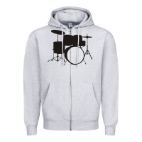 Heather Grey drums drummer Zipper Hoodie - artisFamous