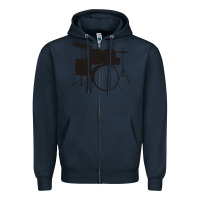 Navy drums drummer Zipper Hoodie - artisFamous