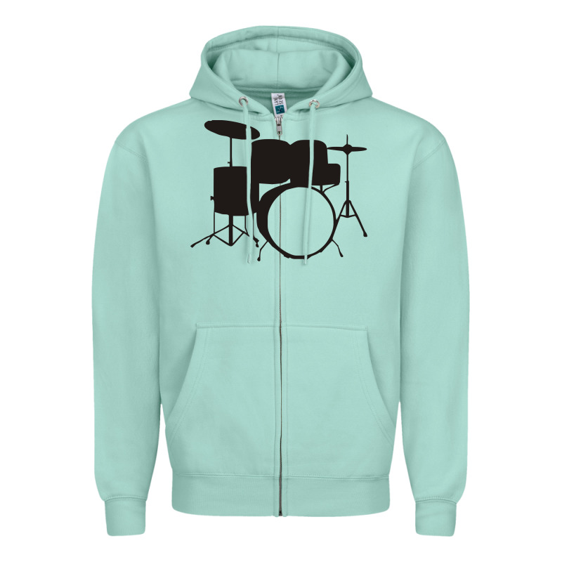 Drums Drummer Zipper Hoodie by artisFamous | Teevron
