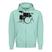 Seafoam drums drummer Zipper Hoodie - artisFamous
