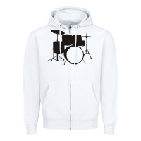 White drums drummer Zipper Hoodie - artisFamous