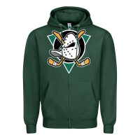 Sports Green ducks team Zipper Hoodie - artisFamous
