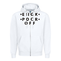 White e iigk pocr off Zipper Hoodie - artisFamous