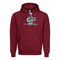 Burgundy scruffy smugglers and pirates Zipper Hoodie - artisFamous