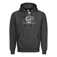 Charcoal Heather scruffy smugglers and pirates Zipper Hoodie - artisFamous
