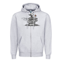 Heather Grey scruffy smugglers and pirates Zipper Hoodie - artisFamous