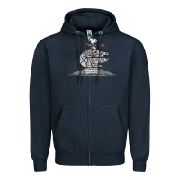 Navy scruffy smugglers and pirates Zipper Hoodie - artisFamous