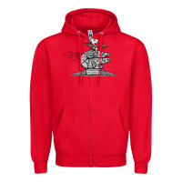 Red scruffy smugglers and pirates Zipper Hoodie - artisFamous
