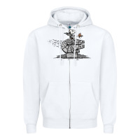 White scruffy smugglers and pirates Zipper Hoodie - artisFamous