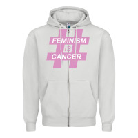 Dove Grey feminism is cancer Zipper Hoodie - artisFamous