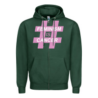 Sports Green feminism is cancer Zipper Hoodie - artisFamous