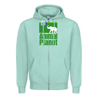 Seafoam ANIMAL PLANET Zipper Hoodie - artisFamous