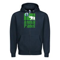 Navy ANIMAL PLANET Zipper Hoodie - artisFamous