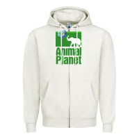 Oatmeal Heather ANIMAL PLANET Zipper Hoodie - artisFamous