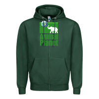 Sports Green ANIMAL PLANET Zipper Hoodie - artisFamous