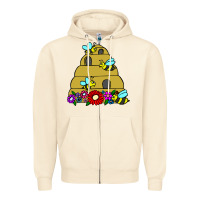 Sandshell bee hive Zipper Hoodie - artisFamous