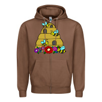 Chestnut bee hive Zipper Hoodie - artisFamous
